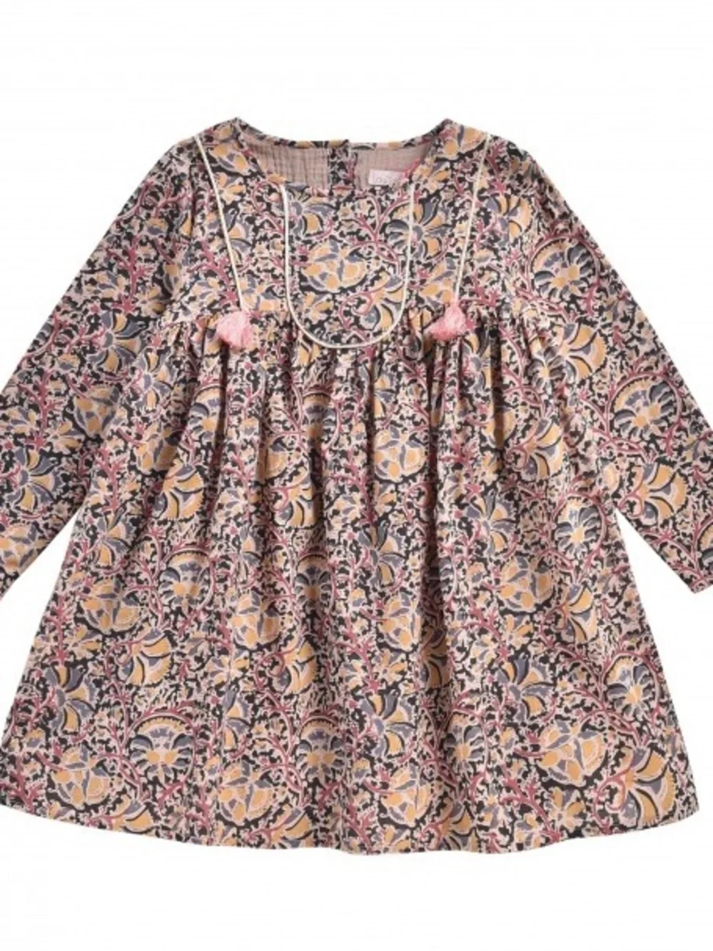 Louise Misha 100% cotton Girls Floral Long Sleeve Swing Dress